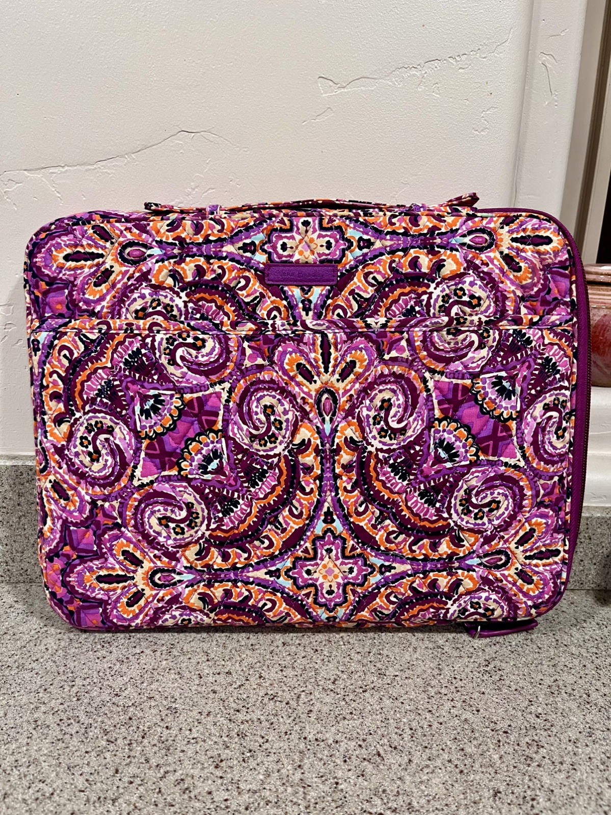 Vera Bradley Dream Tapestry Tablet Tamer Purple Paisley Quilted Case One Size