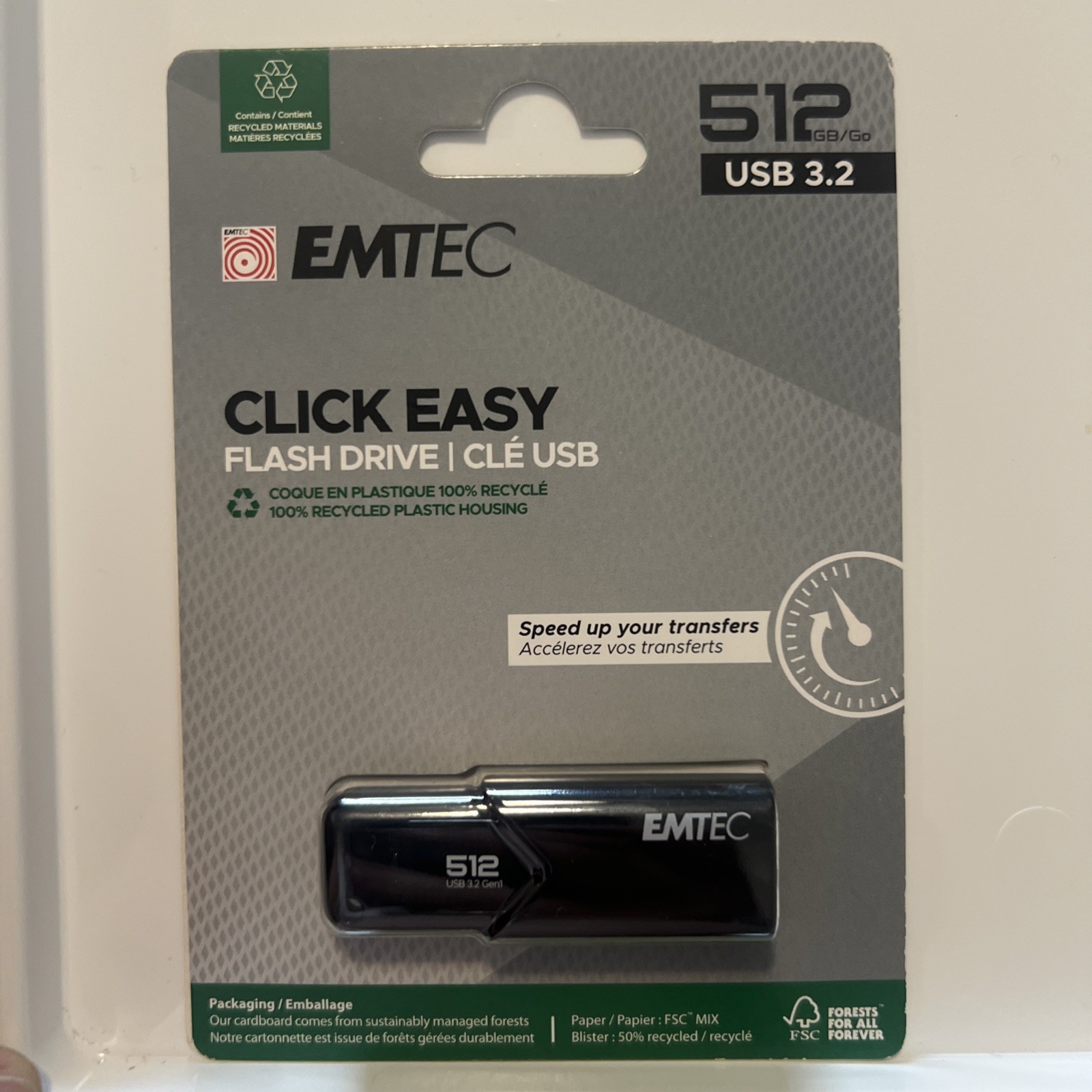 512GB ECMMD512GB113 EMTEC B110 Click Easy 3.2 USB Typ-A Gen 2 (3.1 2) 20 MB/ D