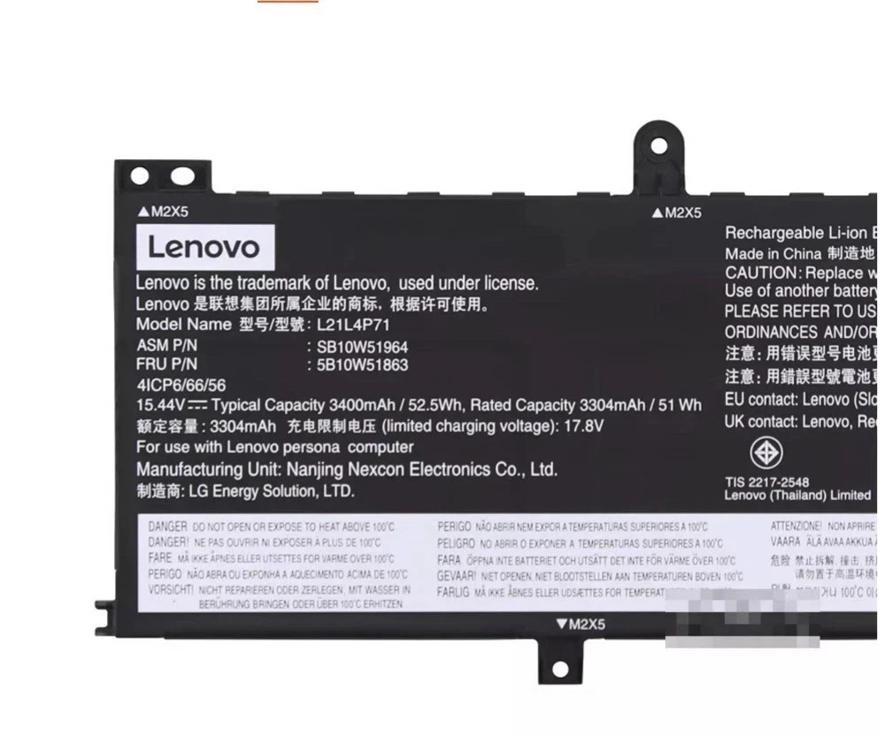 Genuine L21D4P71 L21L4P71 Battery for Lenovo ThinkPad T14 P14s Gen 3 / 4 OEM