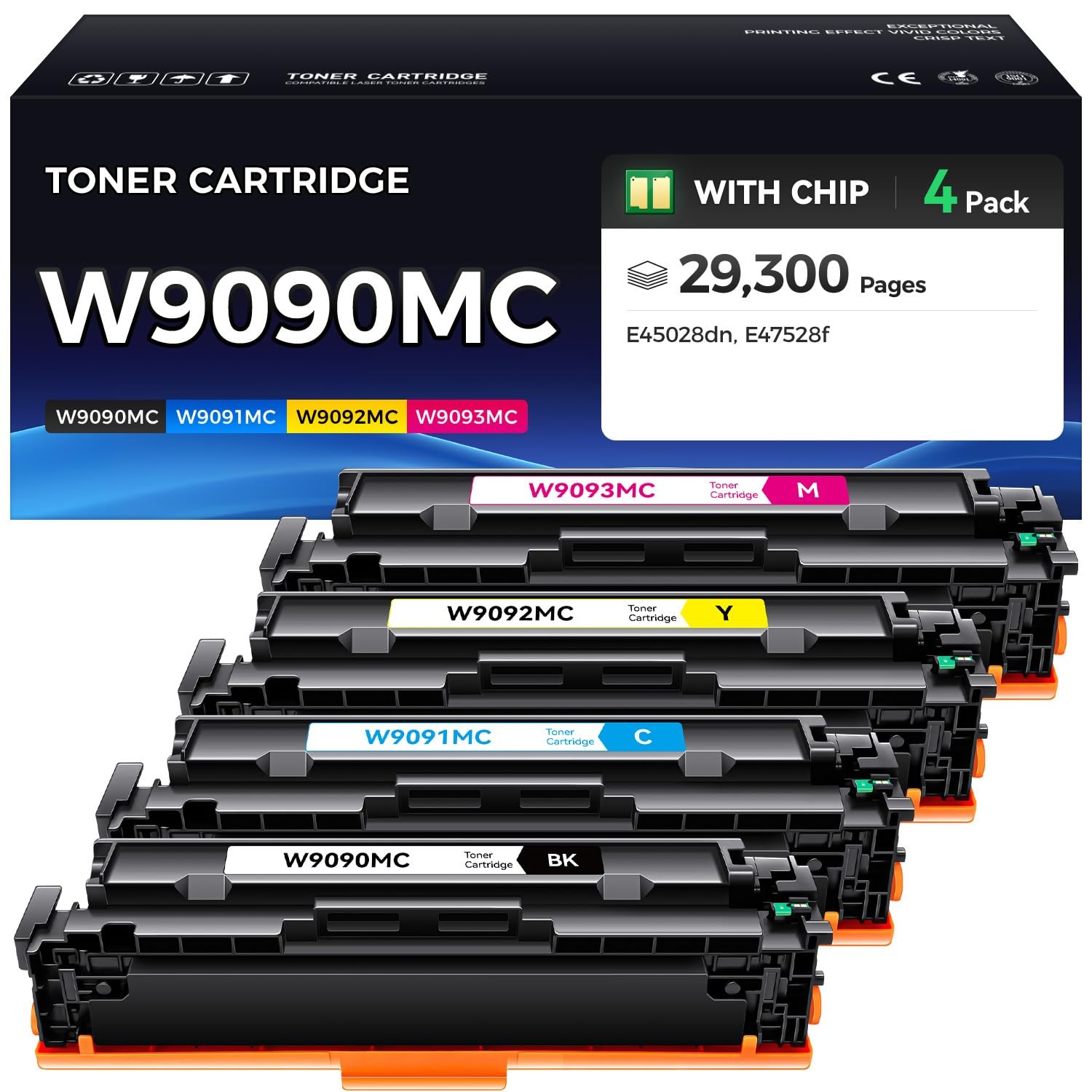 W9090MC Toner Cartridge 4-Pack, 4-Pack