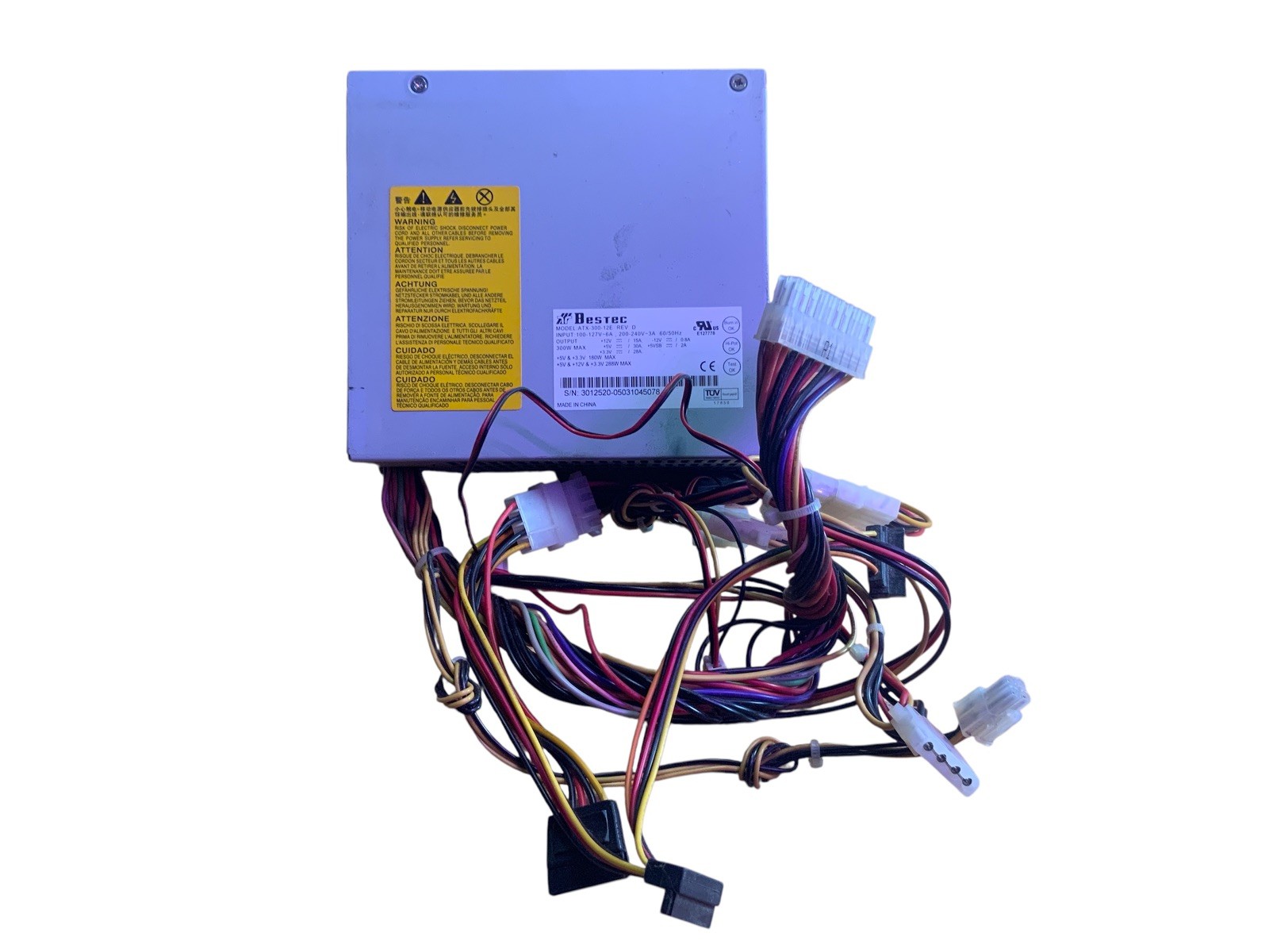 Bestec Power Supply ATX-300-12E REV D 300W 