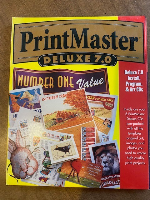 PrintMaster Deluxe 7.0. 5 CD set.   Never Used.  These are Art CDs