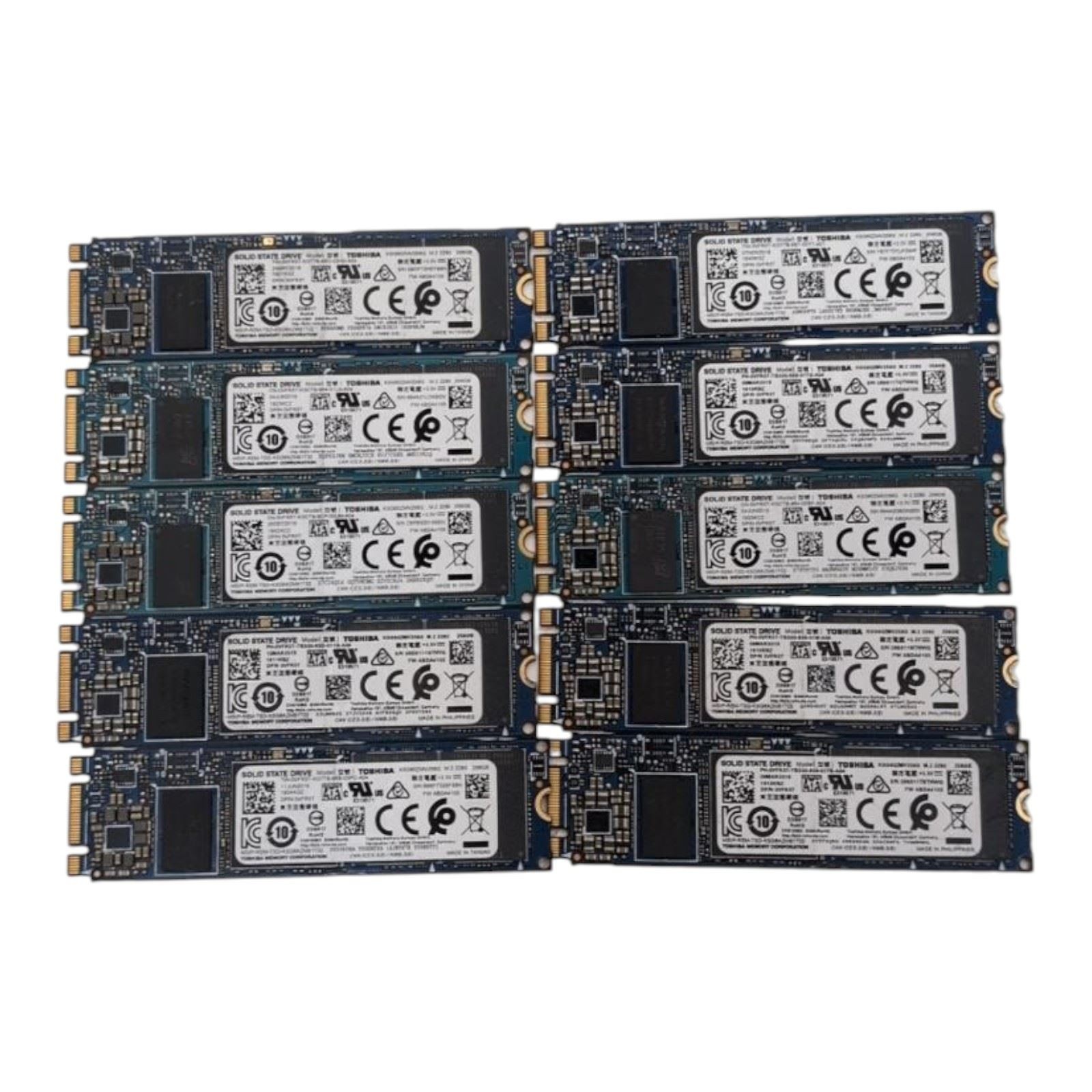 Lot Of 10 Toshiba KSG60ZMV256G M.2 2280 SATA III 256 GB Solid State Drive