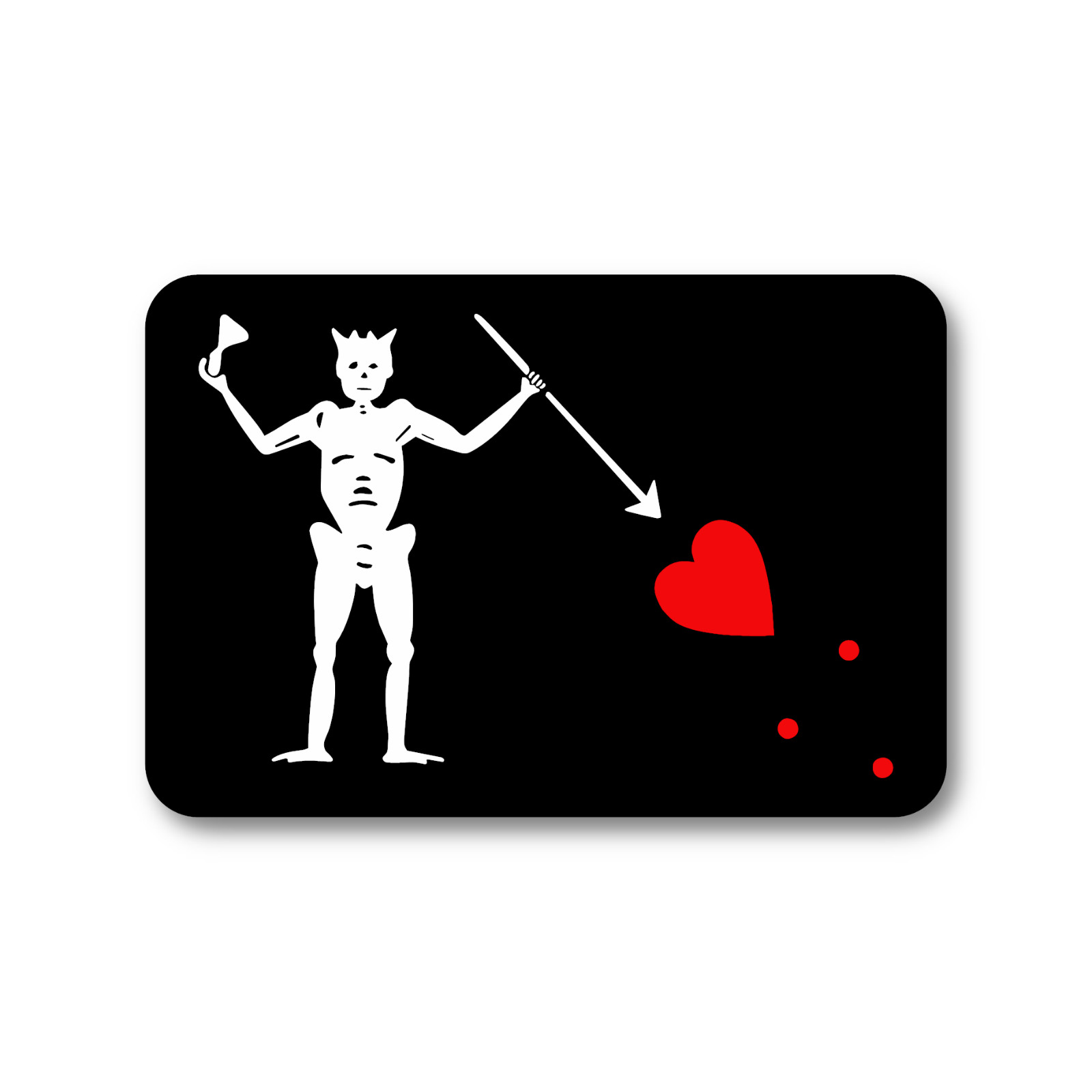 Blackbeard Pirate Flag Sticker - Edward Teach Decal for Laptops & Tumblers