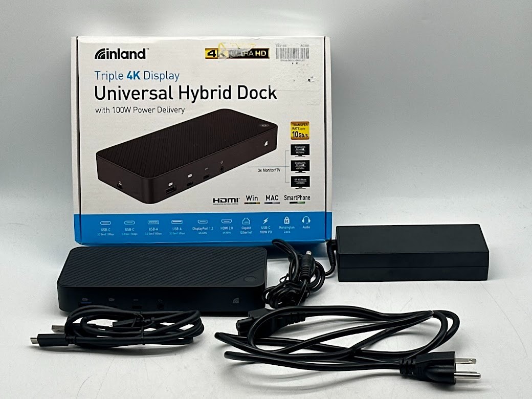 Inland Universal Hybrid Displaylink Docking Station