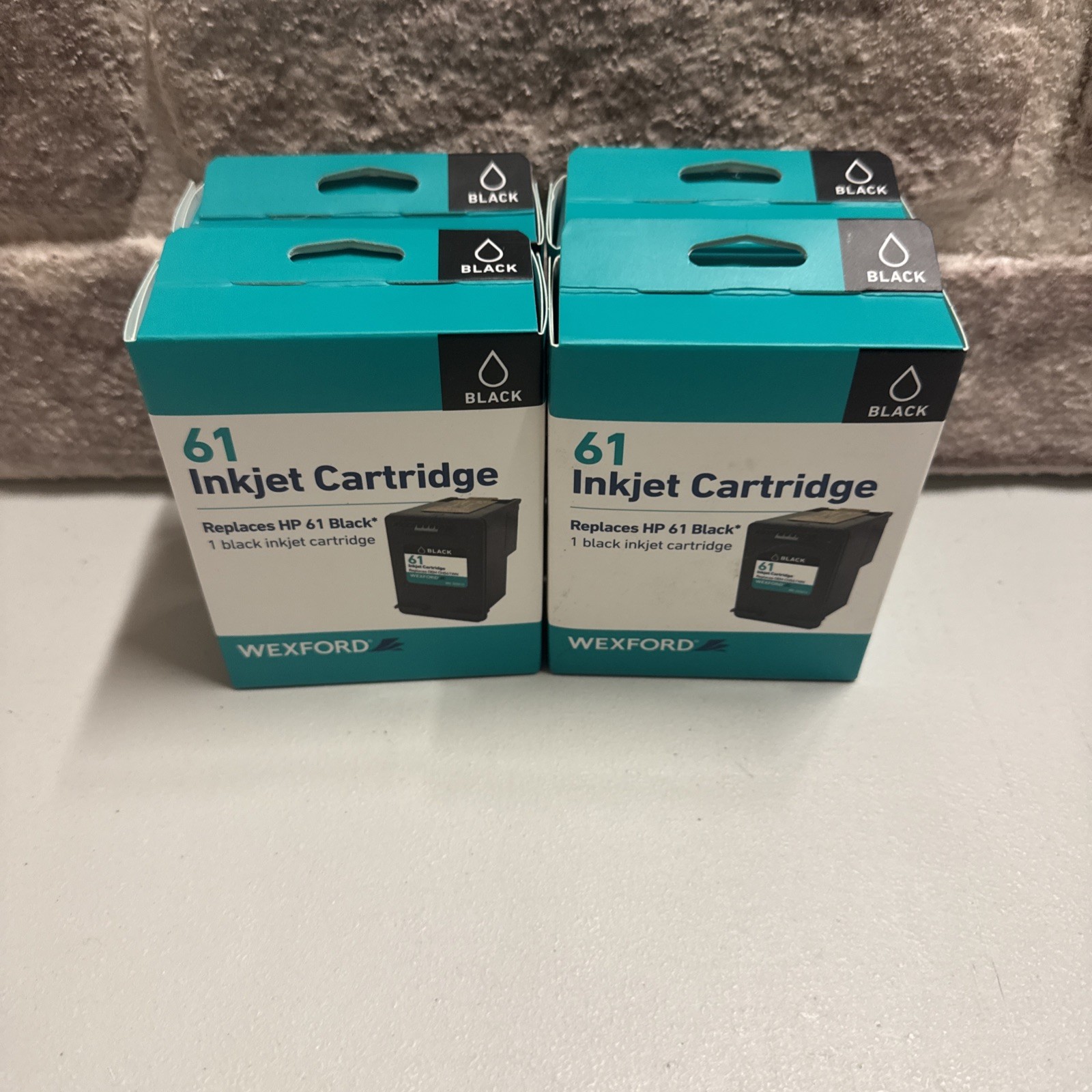 4 Boxes: Wexford Inkjet Cartridge Replaces HP 61 *Black*