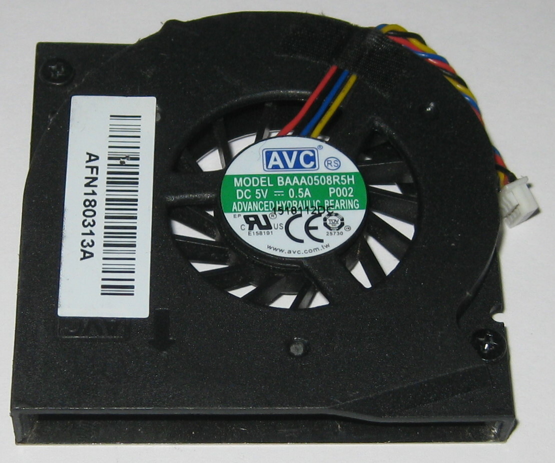 AVC Ultra Thin 5V DC 55mm Laptop Blower Fan - BAAA0508R5H - 1.25" Wires - 4 Pin