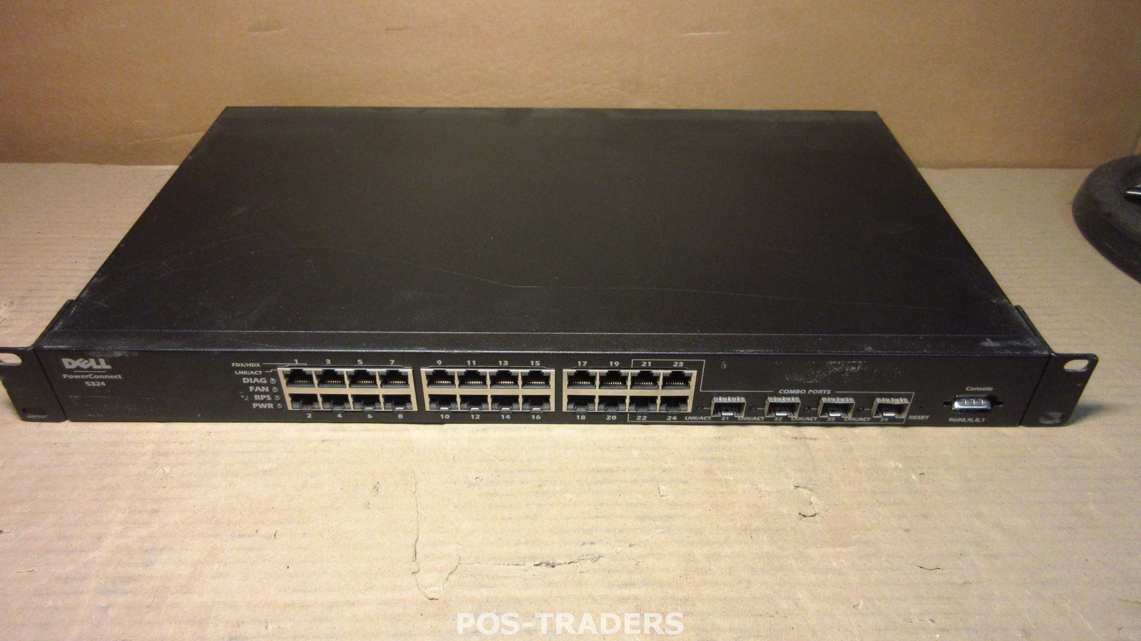 Dell PowerConnect 5324 Switch 24x Gigabit Ports 4x SFP XJ675 DAMAGED CONSOLE