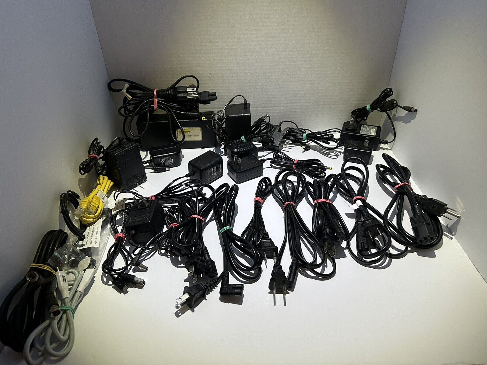 A/c Adapter, Cords, Wire Lot