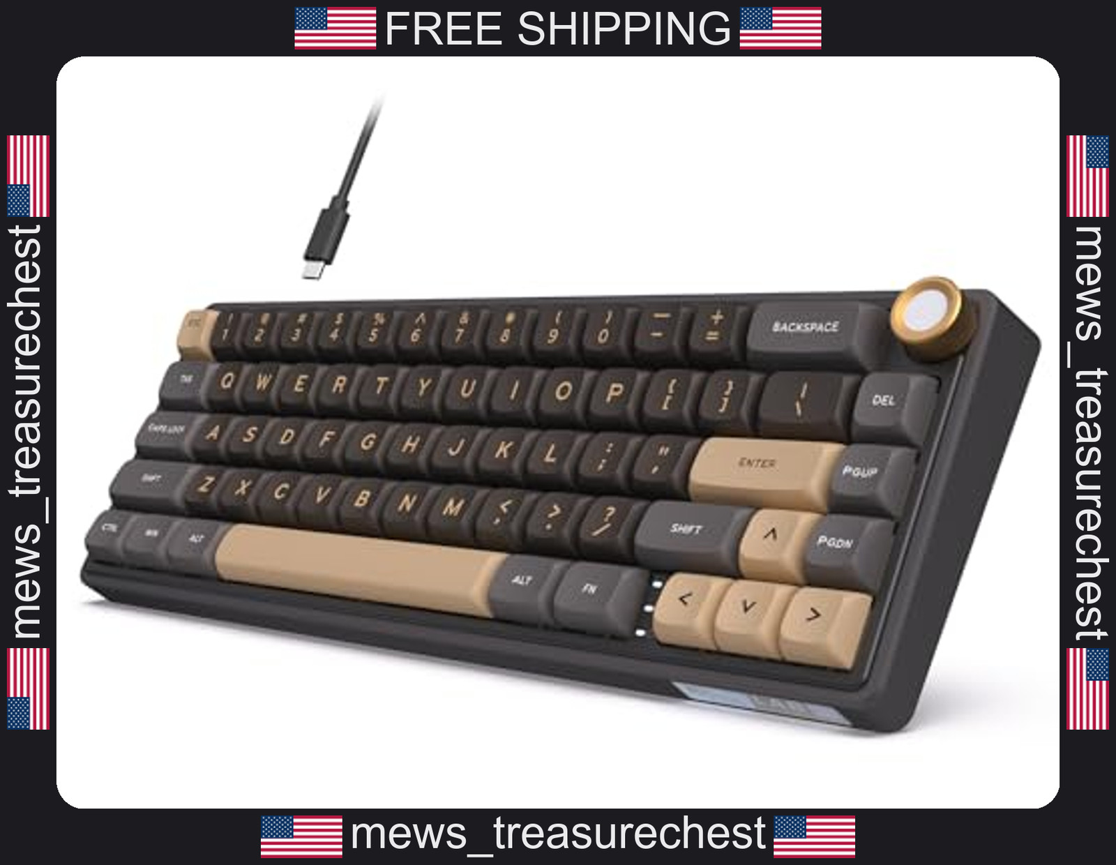RK Royal Kludge R65 Mechanical Gaming Keyboard 66 Keys RGB Backlit Gasket Mount