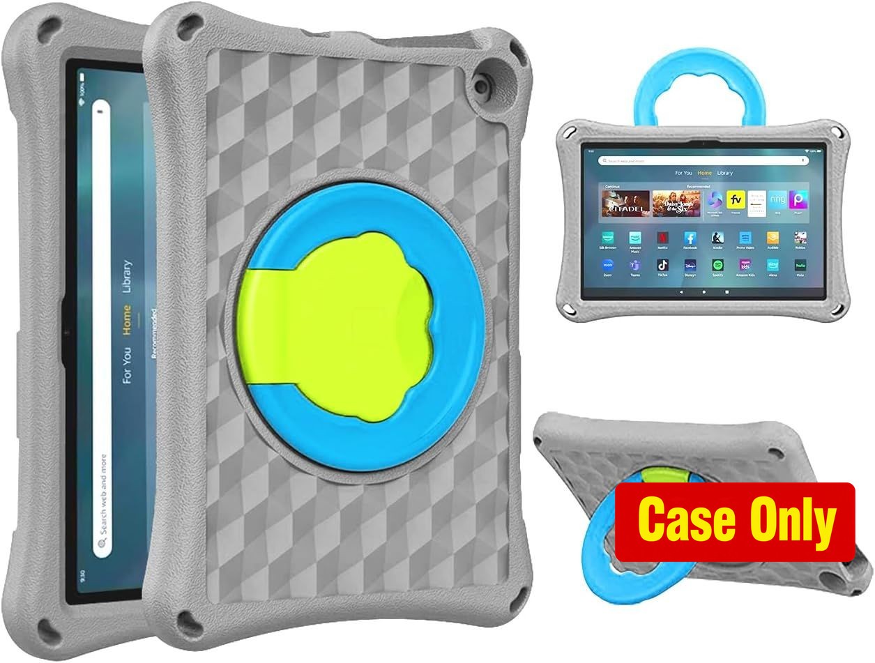 Kids Friendly Shockproof Case for 10 Inch Tablet, Lightweight Anti Slip Design,