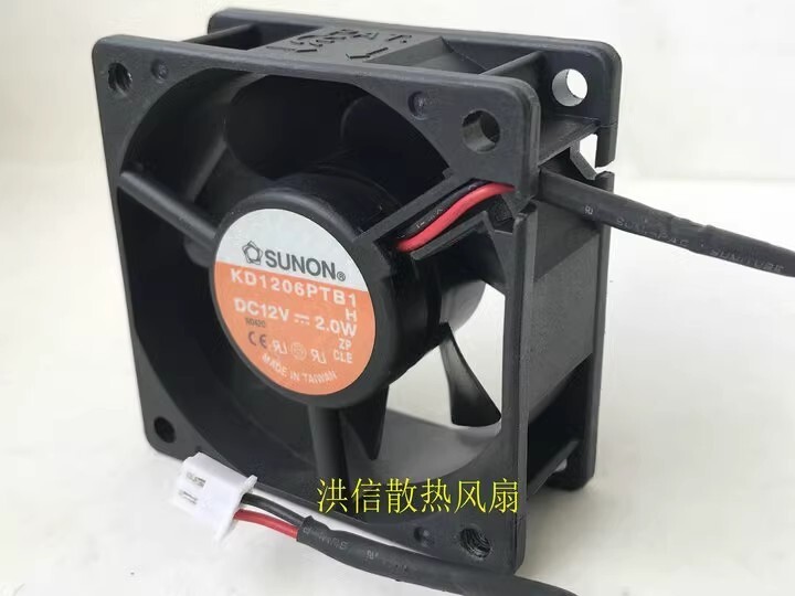 SUNON 6025 KD1206PTB1 DC12V 2.0W 60*25MM 2-Pin Power Supply Cooling Fan