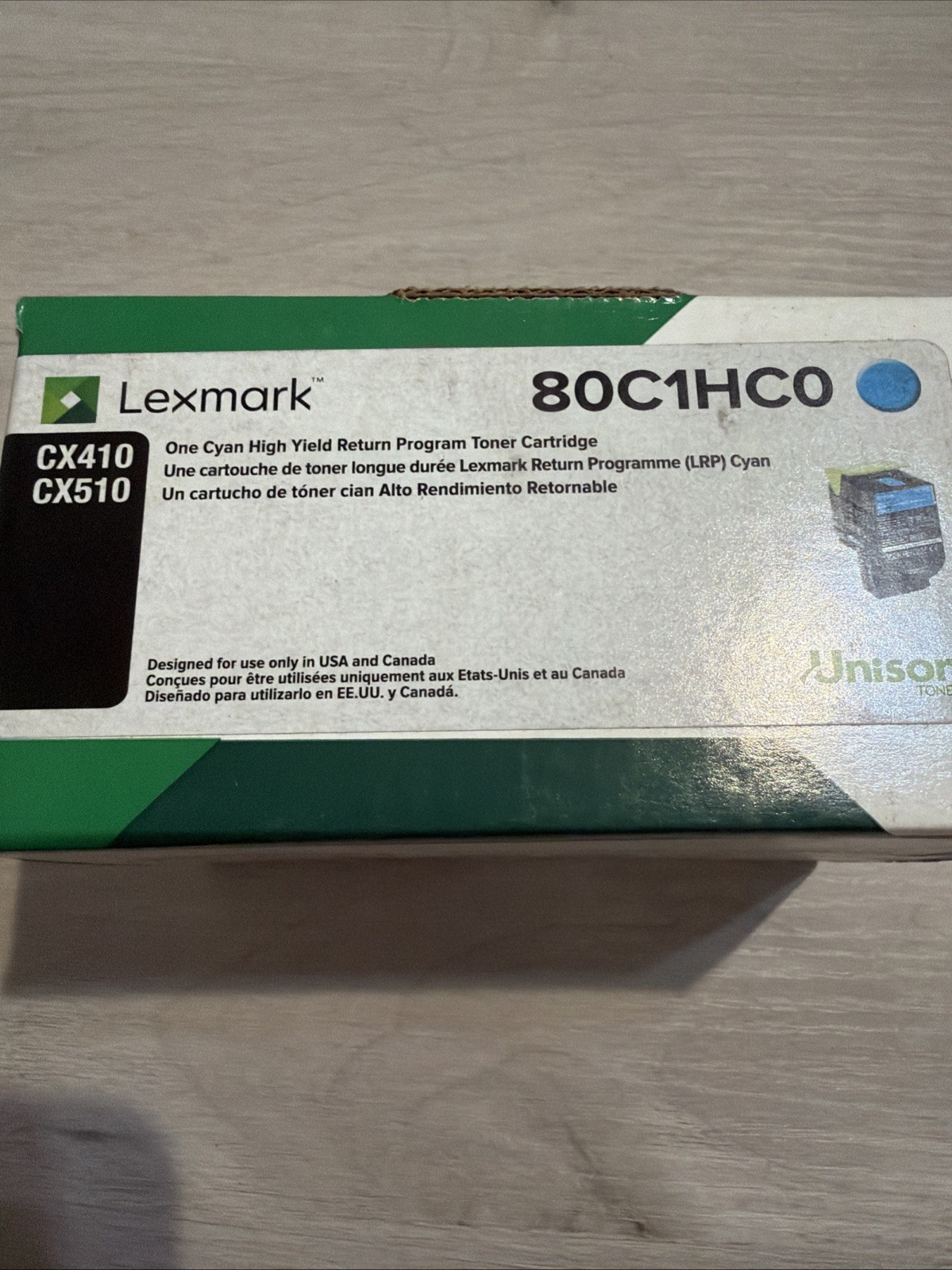 New Genuine Lexmark 80C1HC0 801HC Cyan High Yield Toner New CX410 CX510 OEM