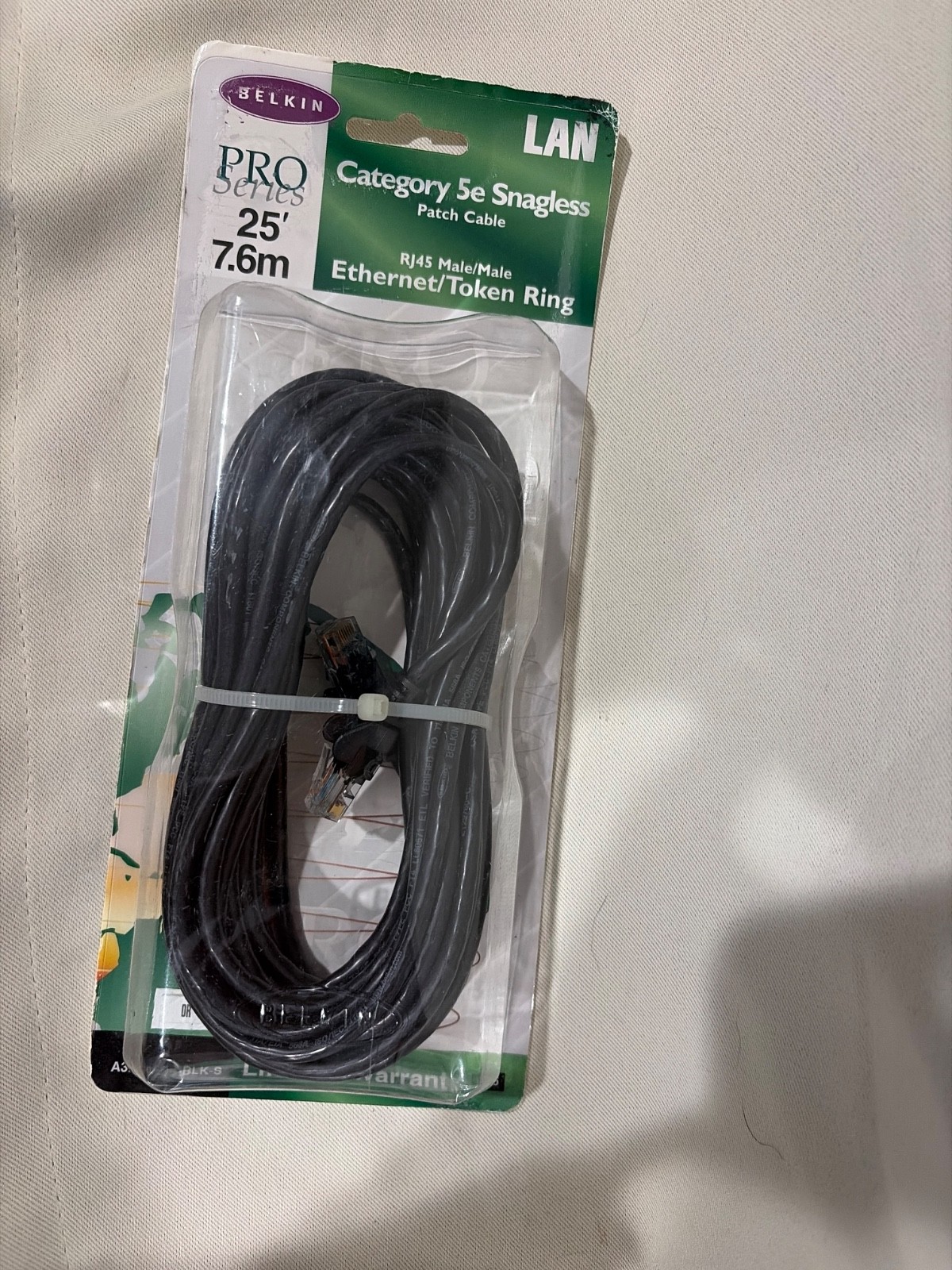 Belkin Pro Series 25 FT Cat5e Snagless RJ45 Network Patch Cable