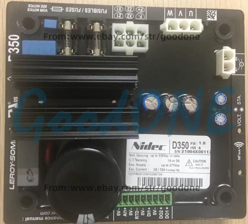 1PC NEW FOR Leroy Somer D350 AVR Digital Voltage Regulator