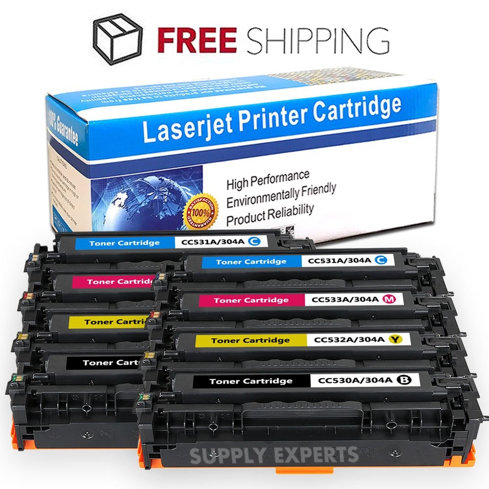 8PK HP 304A Toner Set CC530A-CC533A for LaserJet CP2025 CM2320