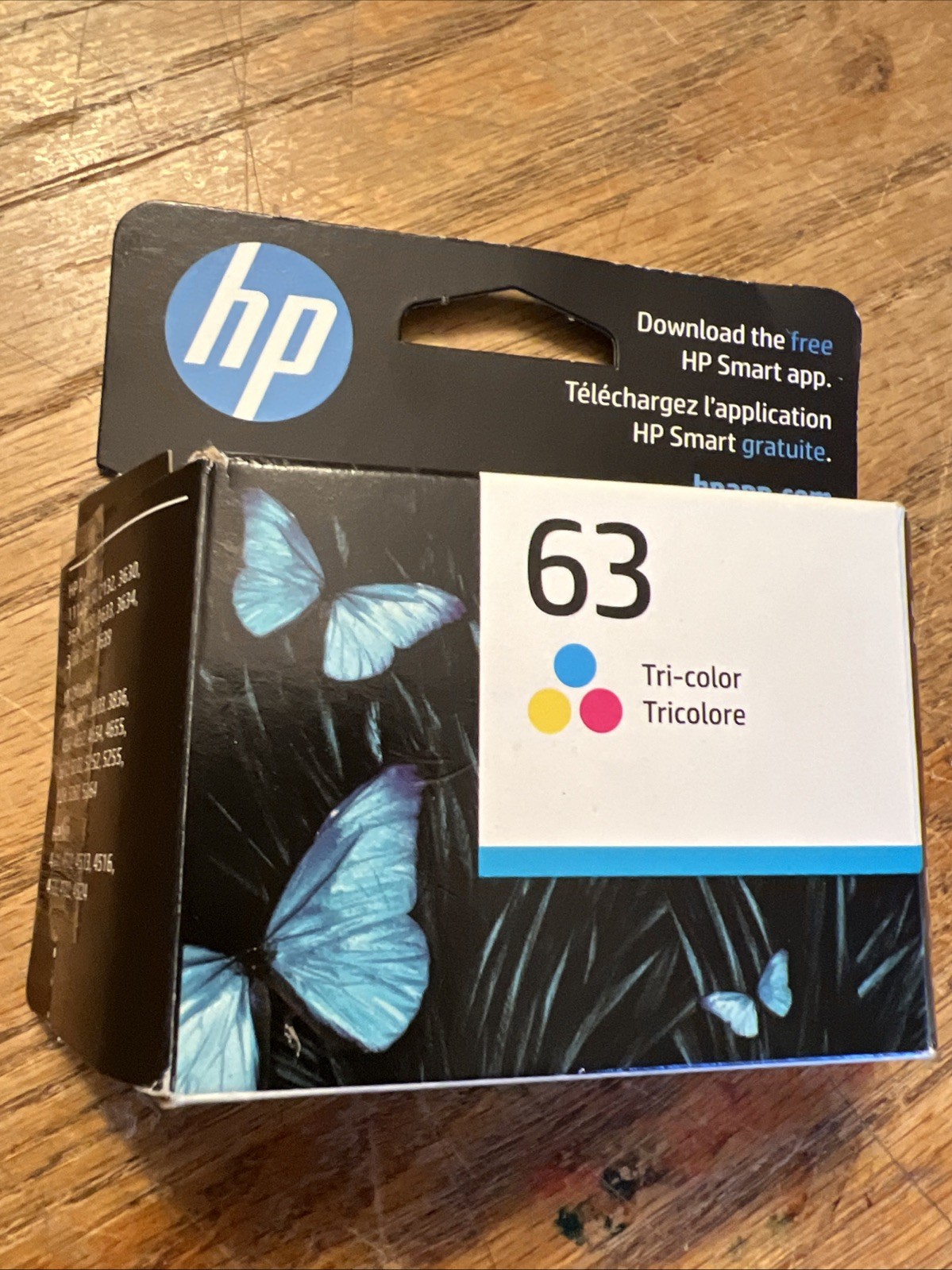 HP63 TRI COLOR CYAN MAGENTA YELLOW AUTHENTIC ORIGINAL EXP JULY 2027 NEW SEALED