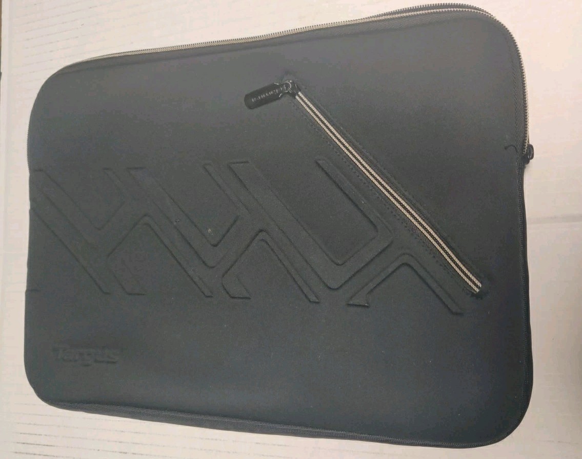 Targus Trax Sleeve for 15" Laptop – Black Protective Case with Zipper Pocket