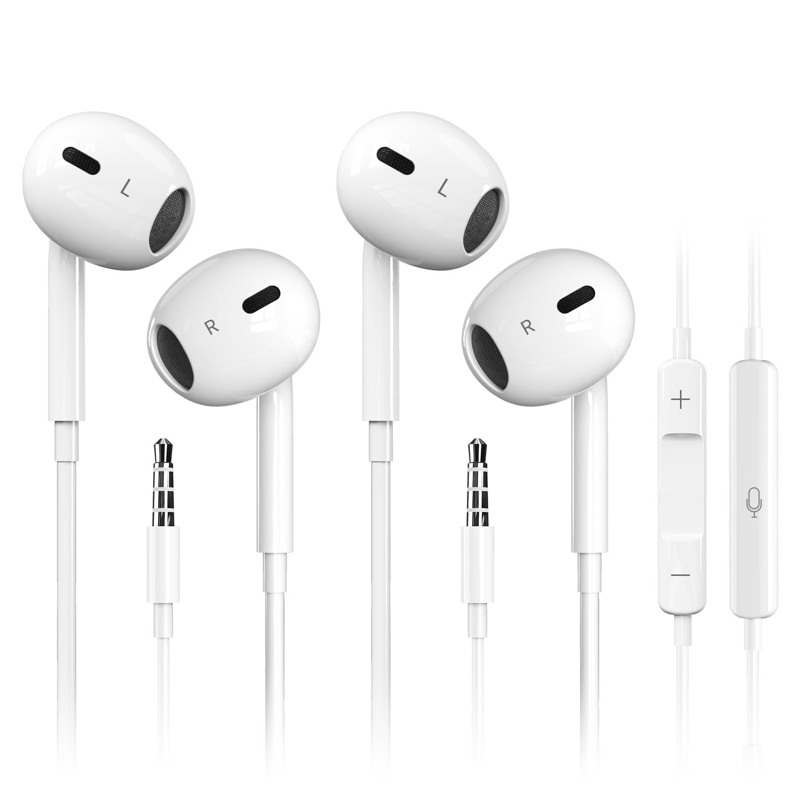 Antool Wired Earbuds,【Ultra Clear Calls & no Noise】 Headphones Earbuds White