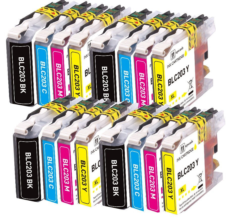 16PK XL Replacement Ink Set fits Brother LC203 MFC-J5620DW MFC-J480DW MFC-J485DW