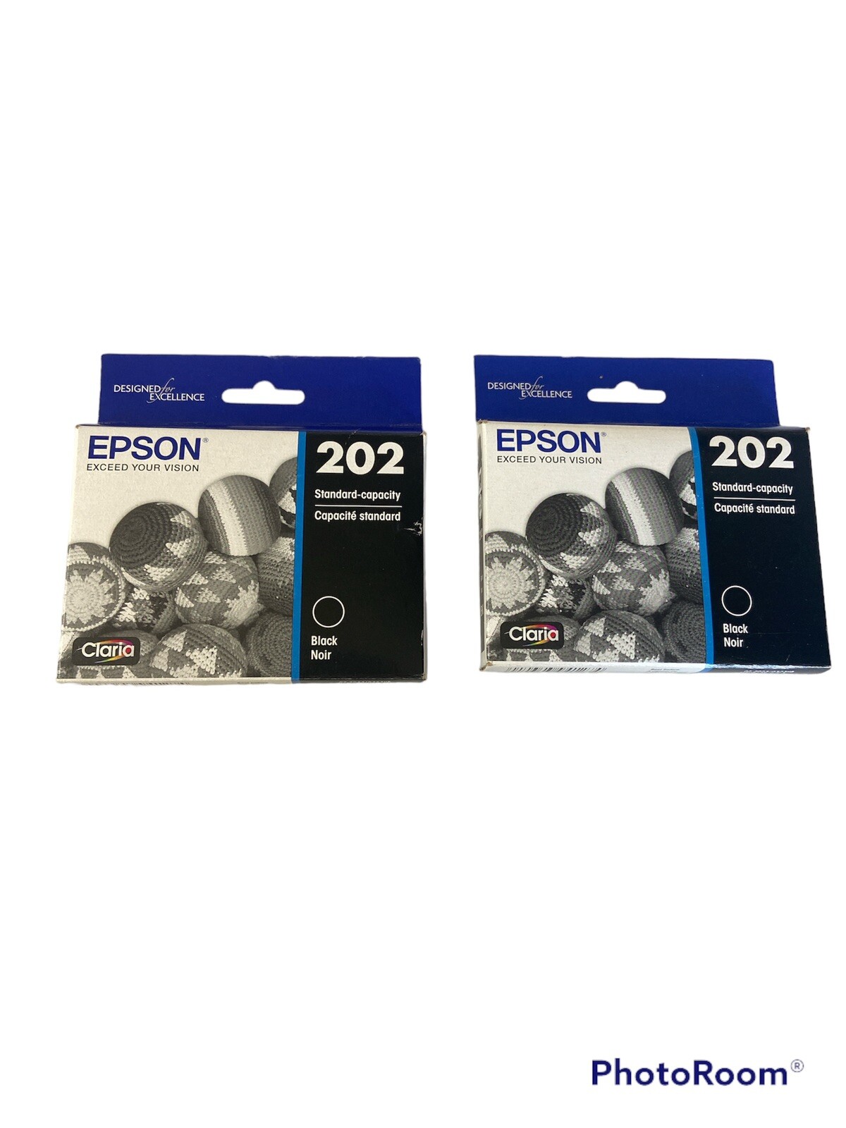 Pack of 2 Epson 202 Standard Capacity Black 2/2023 USA New T202120