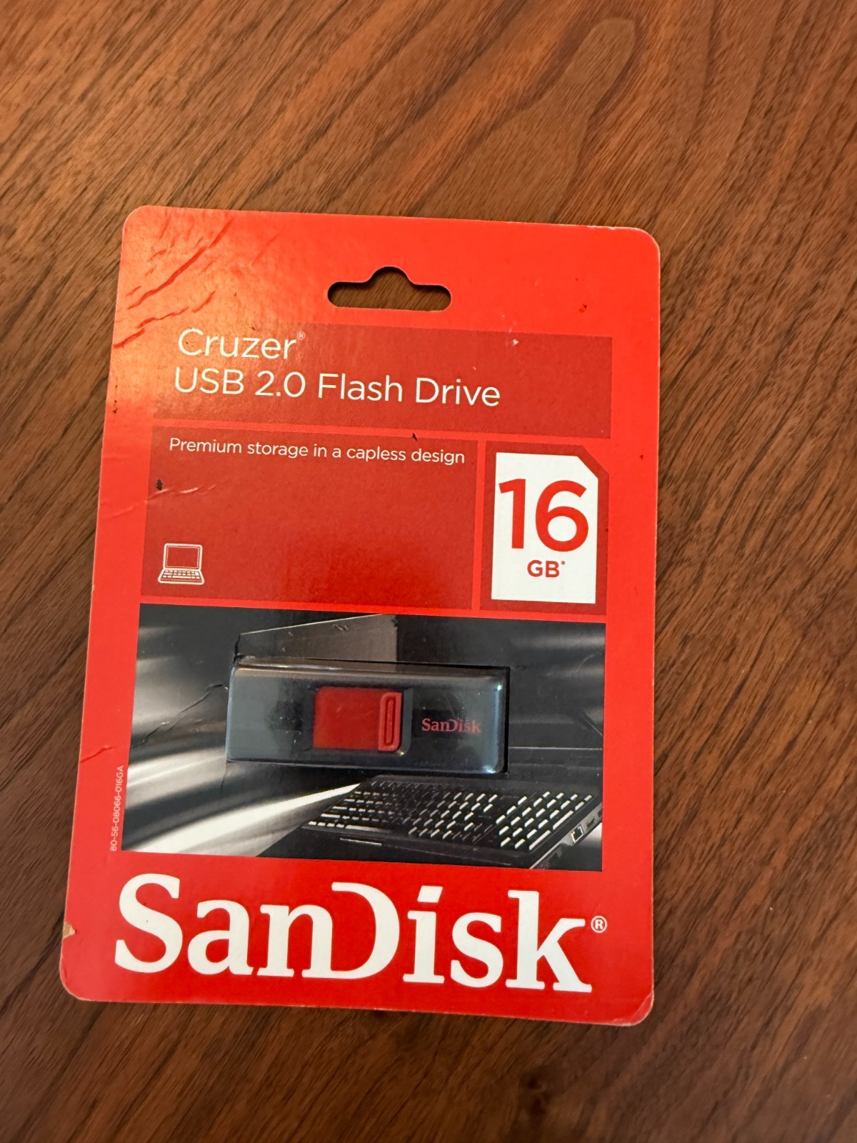 Brand New SanDisk Cruzer 16GB USB Flash Drive SDCZ36-016G-A11 Black/Red