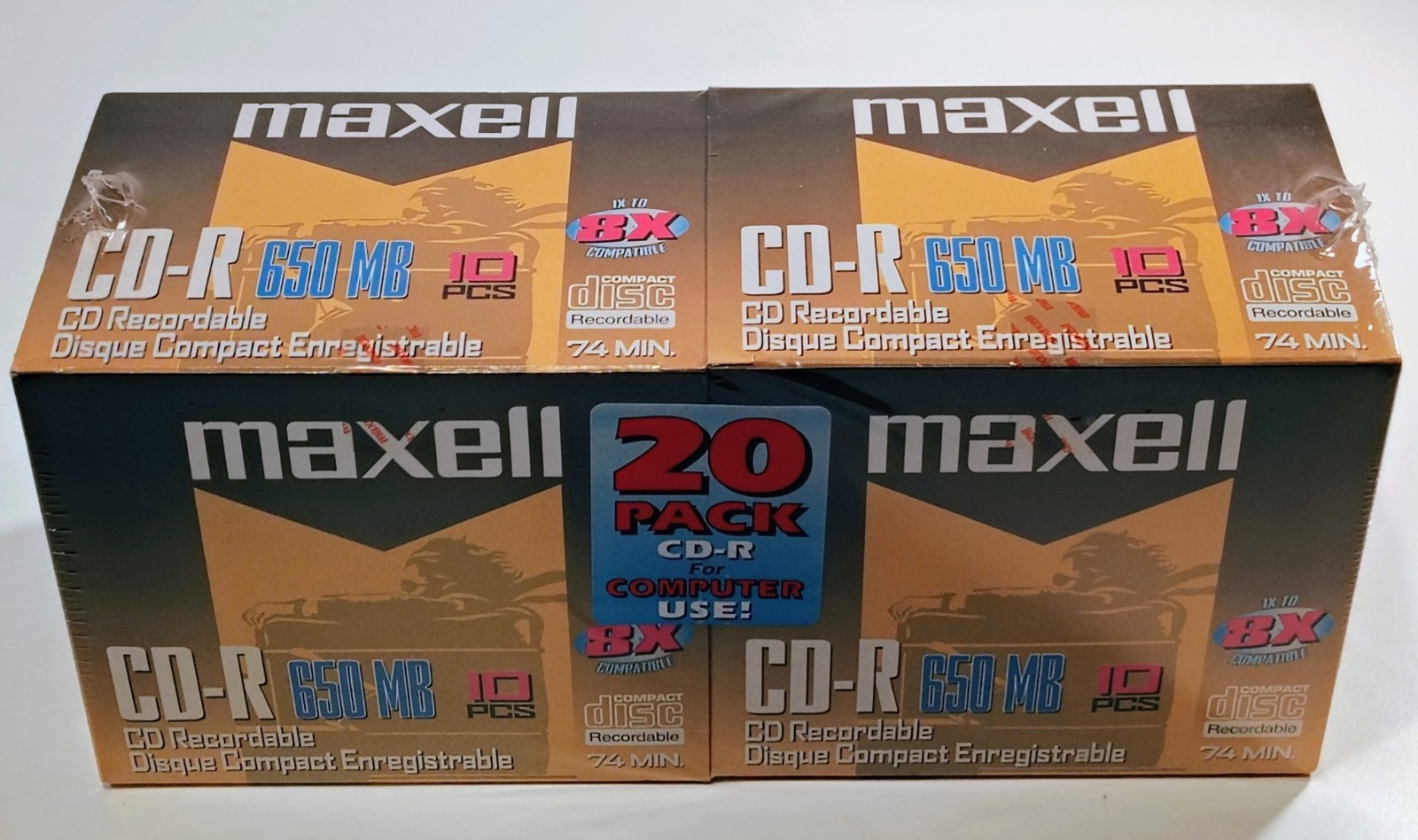 Maxell CD-R74 CD Recordable, 650 Megabyte, 74 Minute, (20-Pack)