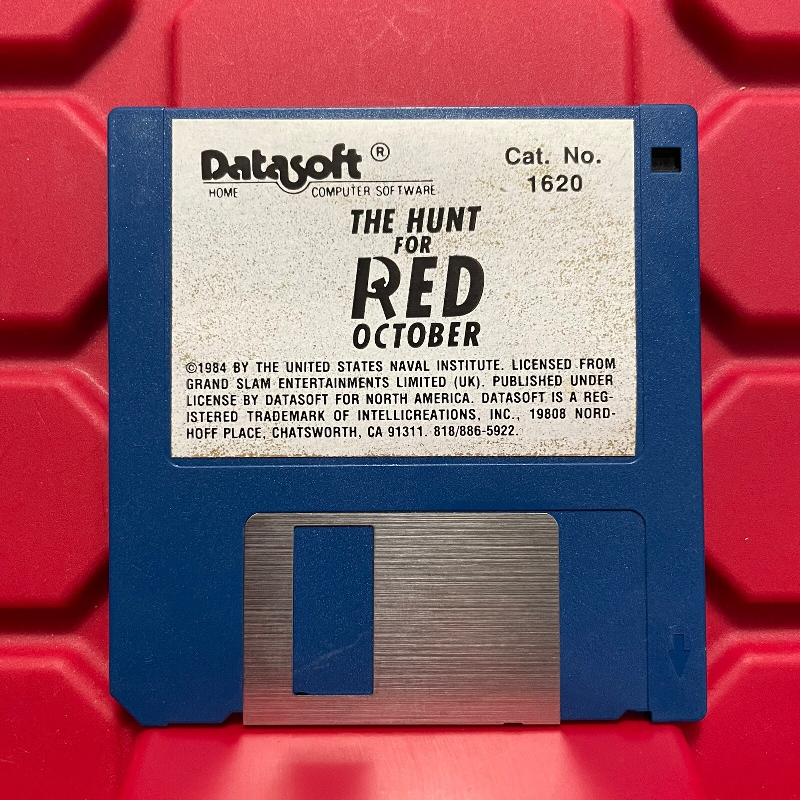 The Hunt For Red October Commodore Amiga 3.5" Disk Pre Owned Untested Vtg 1984