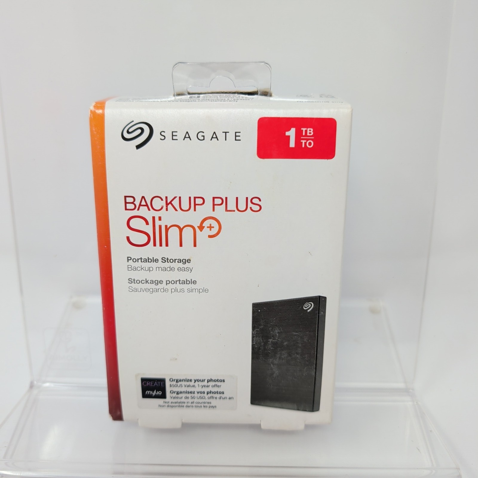 Open Box,Seagate Backup Plus Slim 1TB External Hard Dr Portble HDD Black USB 3.0