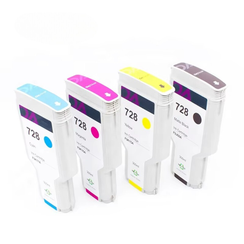 4PC For HP 728 Compatible Ink Cartridge with Chip for HP Designjet T830 T730