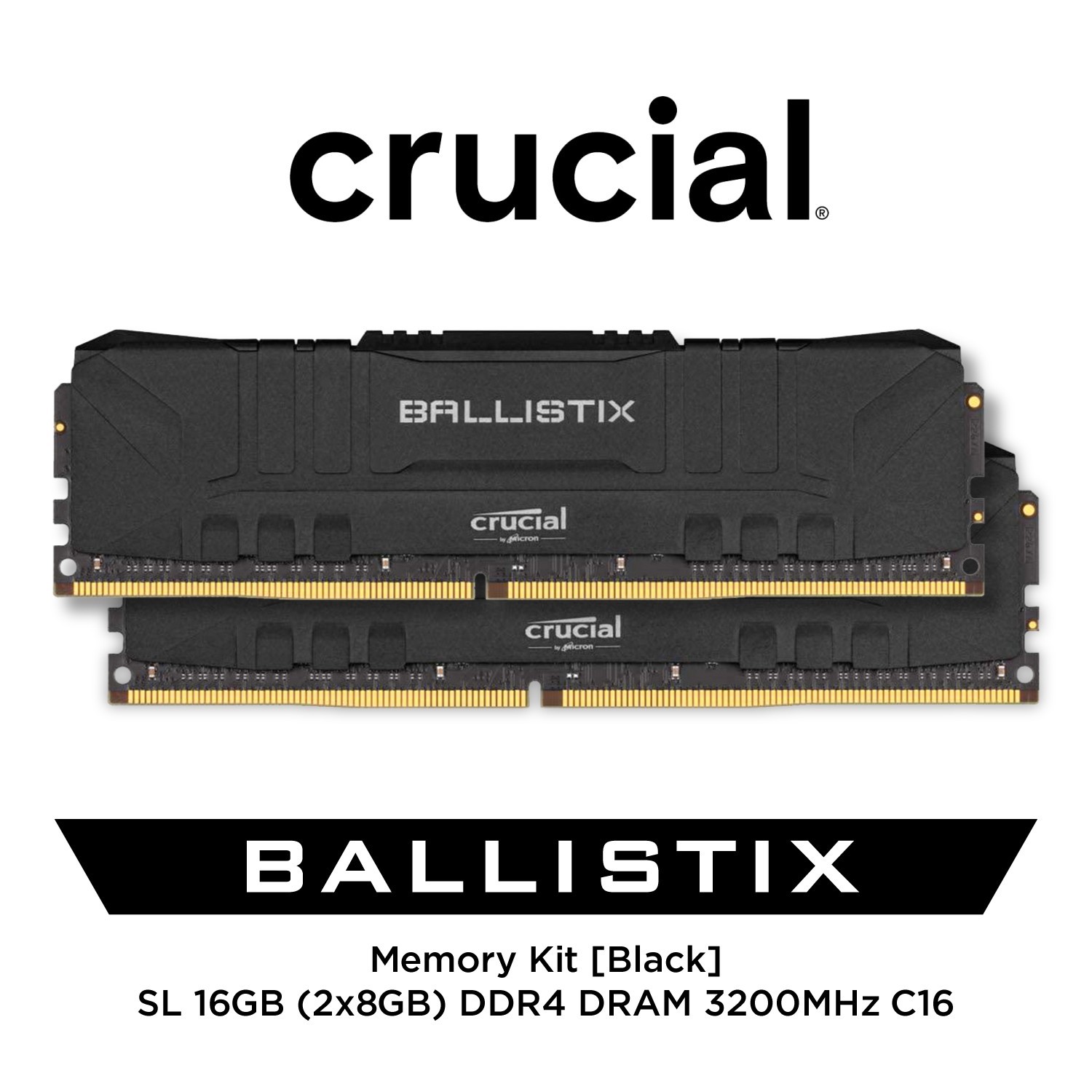 Crucial Ballistix 16GB 8GBx2 DDR4 RAM 3200 MHz BL8G32C16U4B.M8FE1