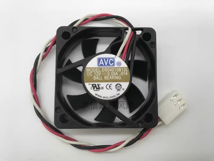 AVC DS04010B12L DC12V 0.08A 4CM 40*40*10mm 3-Pin Cooling Fan