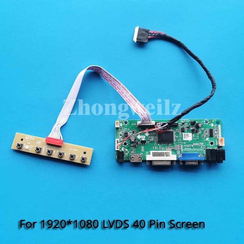 For LP156WF1-TLA1/TLB1 Panel HDMI+DVI+VGA LVDS 40-Pin 1920x1080 Driver Board Kit