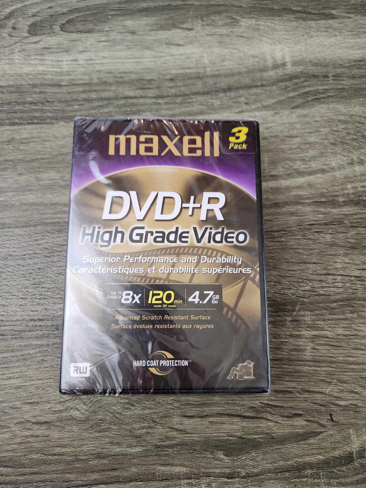 3 Pack Maxell DVD+R 120Min 4.7GB 8X High Grade Video Blank Disc + Cases NEW