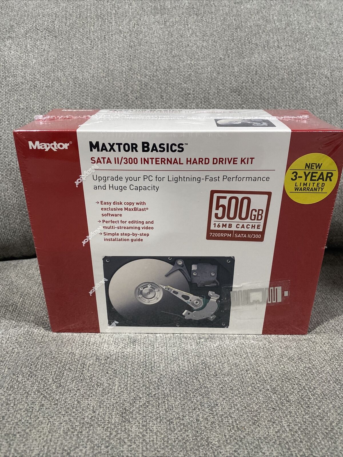 Maxtor Basics SATA /300 Internal Hard Drive Kit 500 GB 16 MB 7200 RPM NEW SEALED