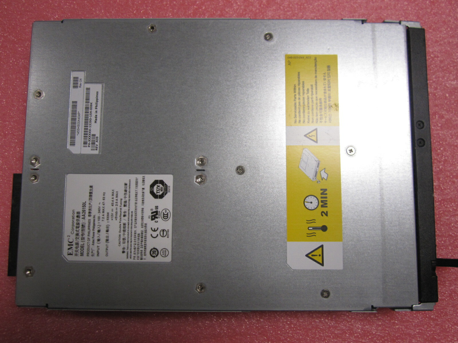 EMC 071-000-537 575W VNX 1U Power Supply Astec Power Inc AA26150L