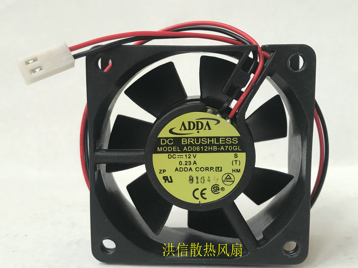 ADDA AD0612HB-A70GL DC12V 0.23A 6025 chassis power cooling fan