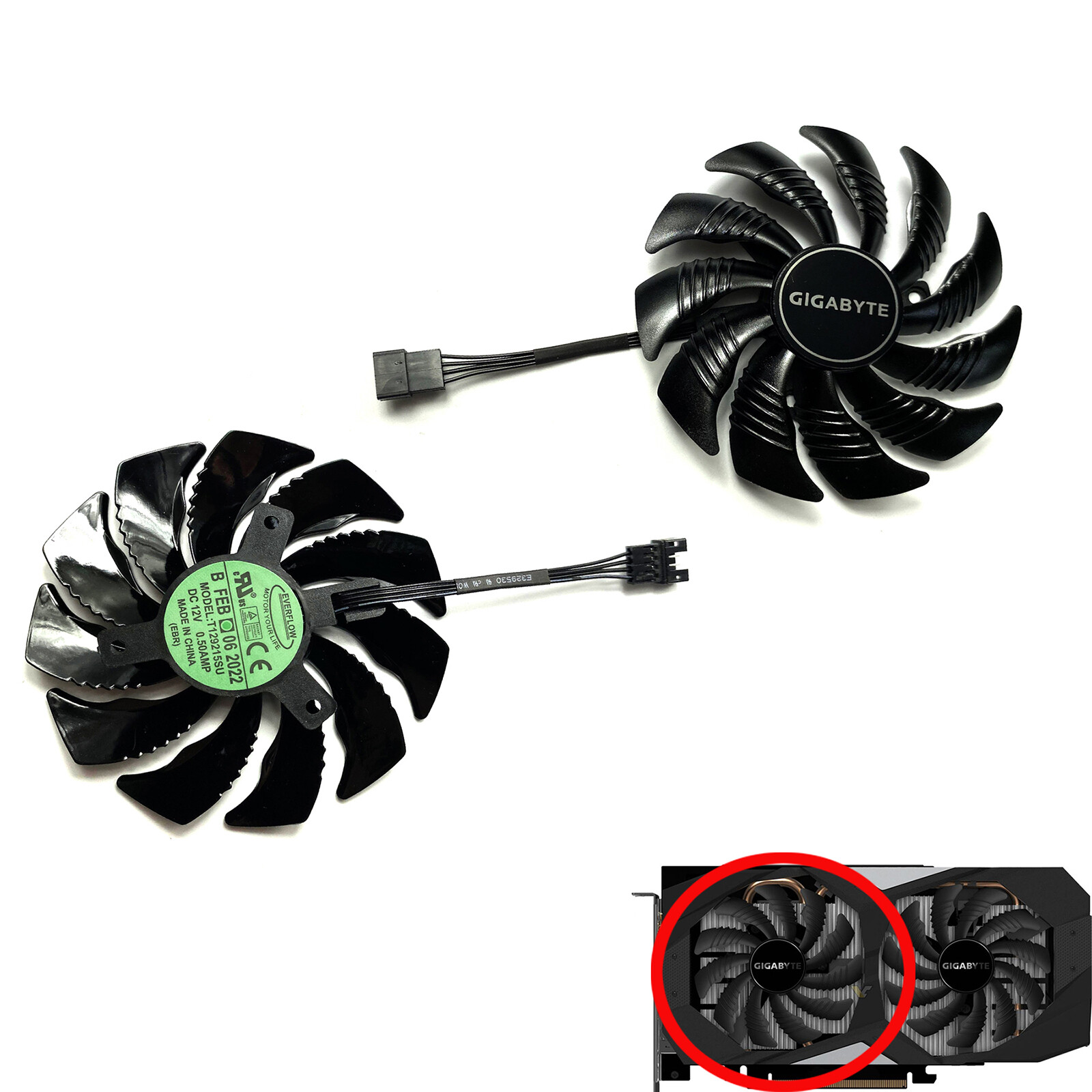 Cooling Fan for Gigabyte RTX2060 GTX1660ti 1660S 1650