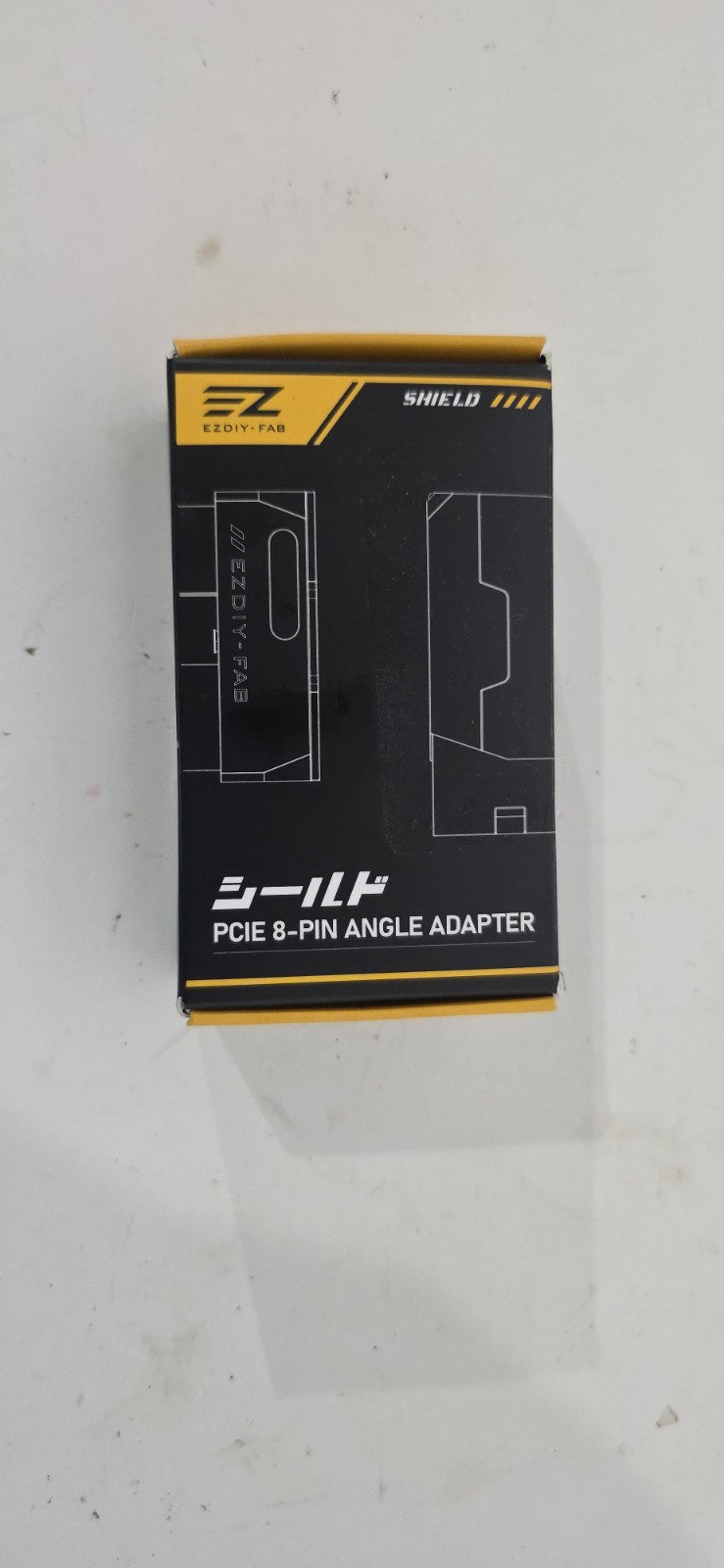 EZDIY-FAB Shield 24-Pin Angle Adapter with Infinity Mirror ARGB Light,ATX 24 Pin