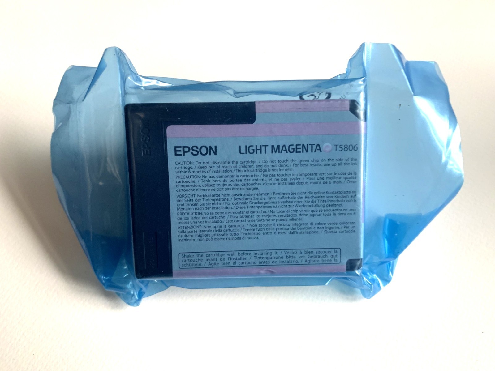 02-2009 New Sealed Wrap Genuine Epson Pro 3800 LightMagenta 80ml K3 Ink T5806