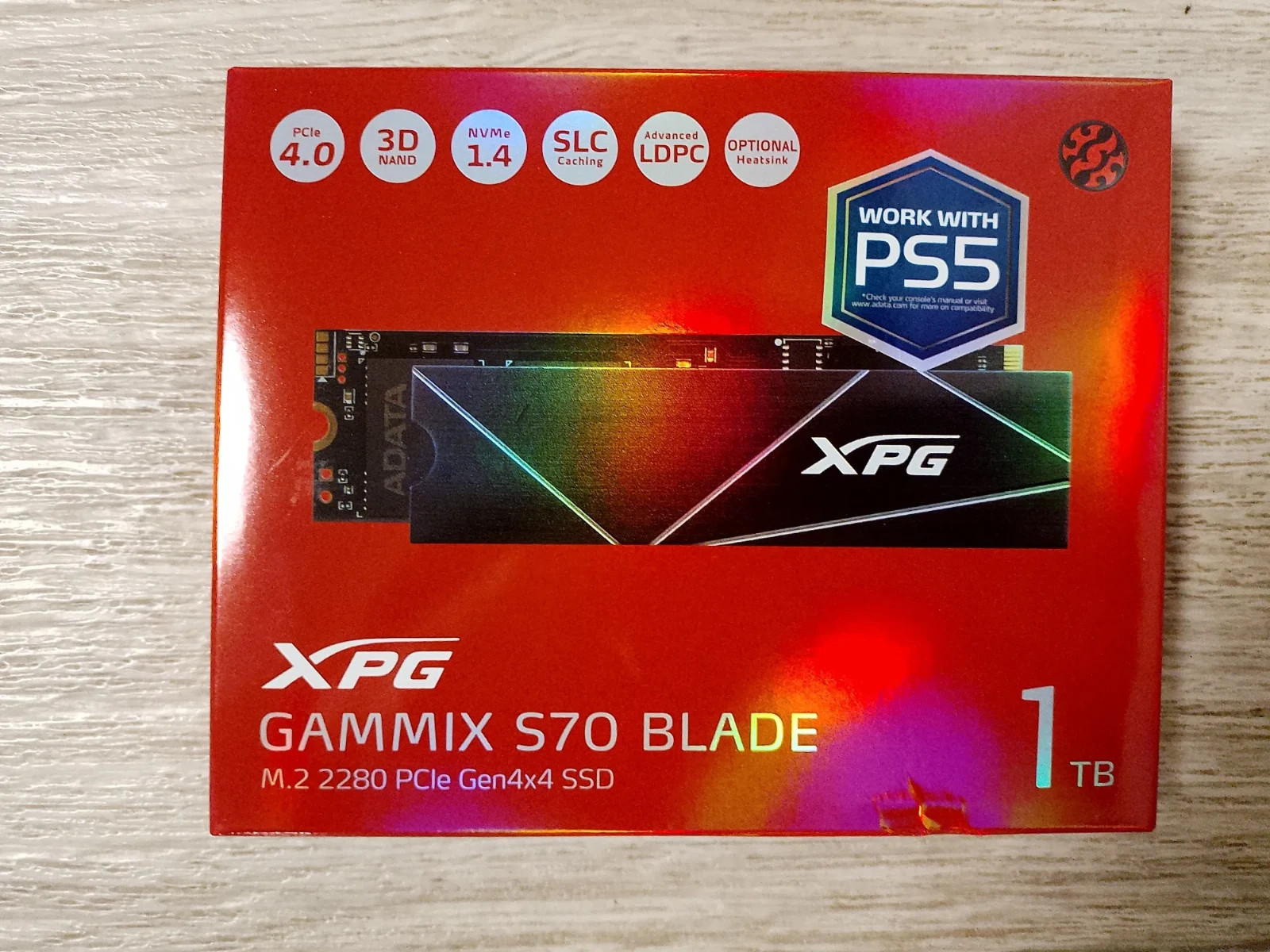New XPG GAMMIX S70 Blade M.2 2280 1TB PCIe 4x4 SSD DRAM Cache /PS5 7400/6800MB/s