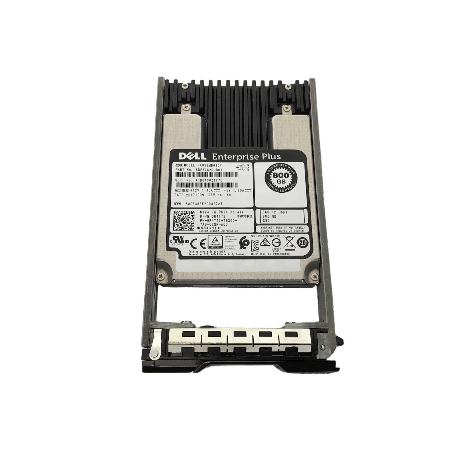 0R4T73 DELL R4T73 800GB SAS SSD 2.5" 12Gbps Drive for Dell R630 R720 R730XD