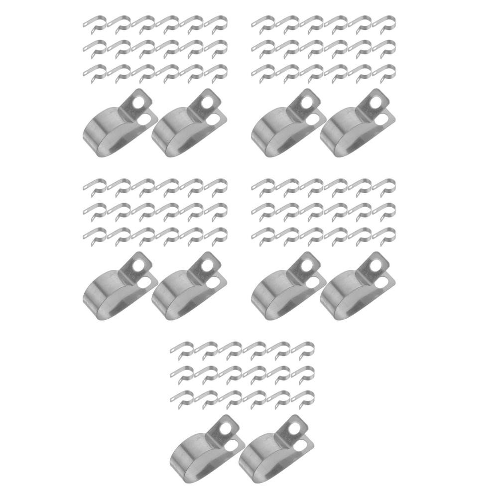 150 pcs Metal Wire Clamp, 3/4"/20mm R-Type Cable Clip 304 Stainless Steel