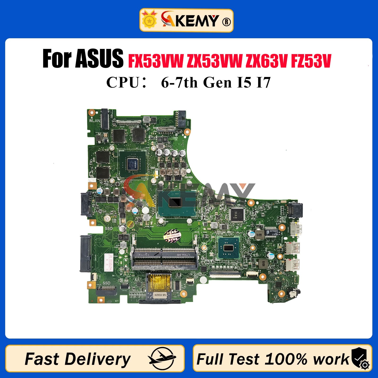 GL553VE For ASUS ZX53V GL553V GL553VD ZX553V Motherboard I5 I7 GTX1050/GTX1050Ti