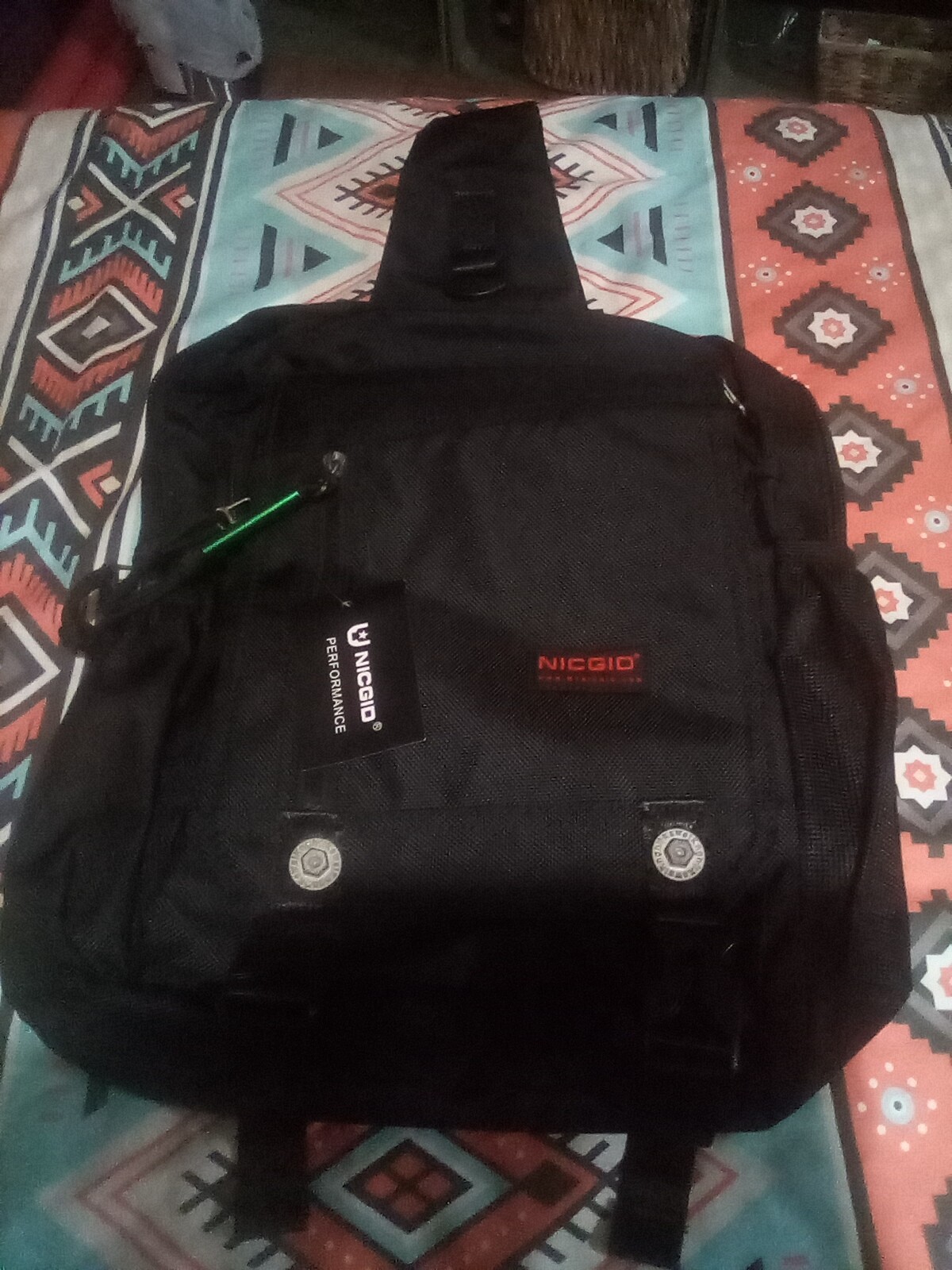 NICGID Sling Bag Chest Shoulder BackpackBlack  14.1 Crossbody Messenger NWT