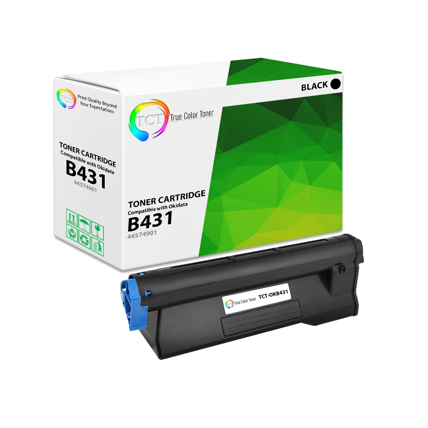 TCT Black OKI 44574901 Toner Cartridge For Okidata B431 MB461 MB471 MB491 MFP