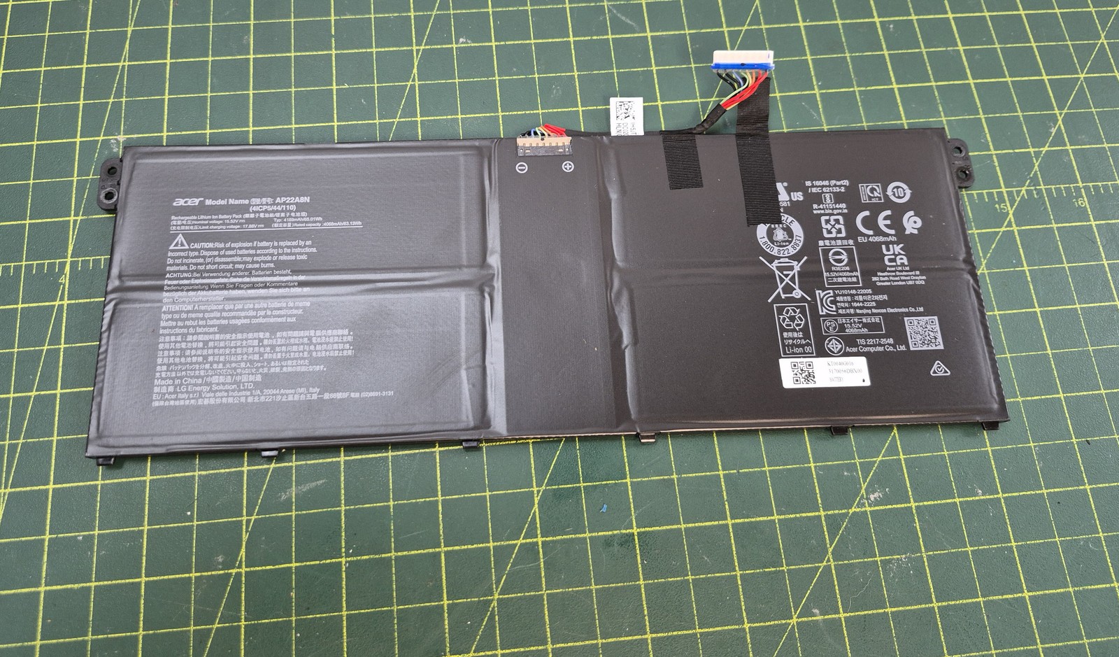 Genuine Acer Swift GO 16 SFG16-71 Laptop Battery 15.52V 65.01Wh AP22A8N