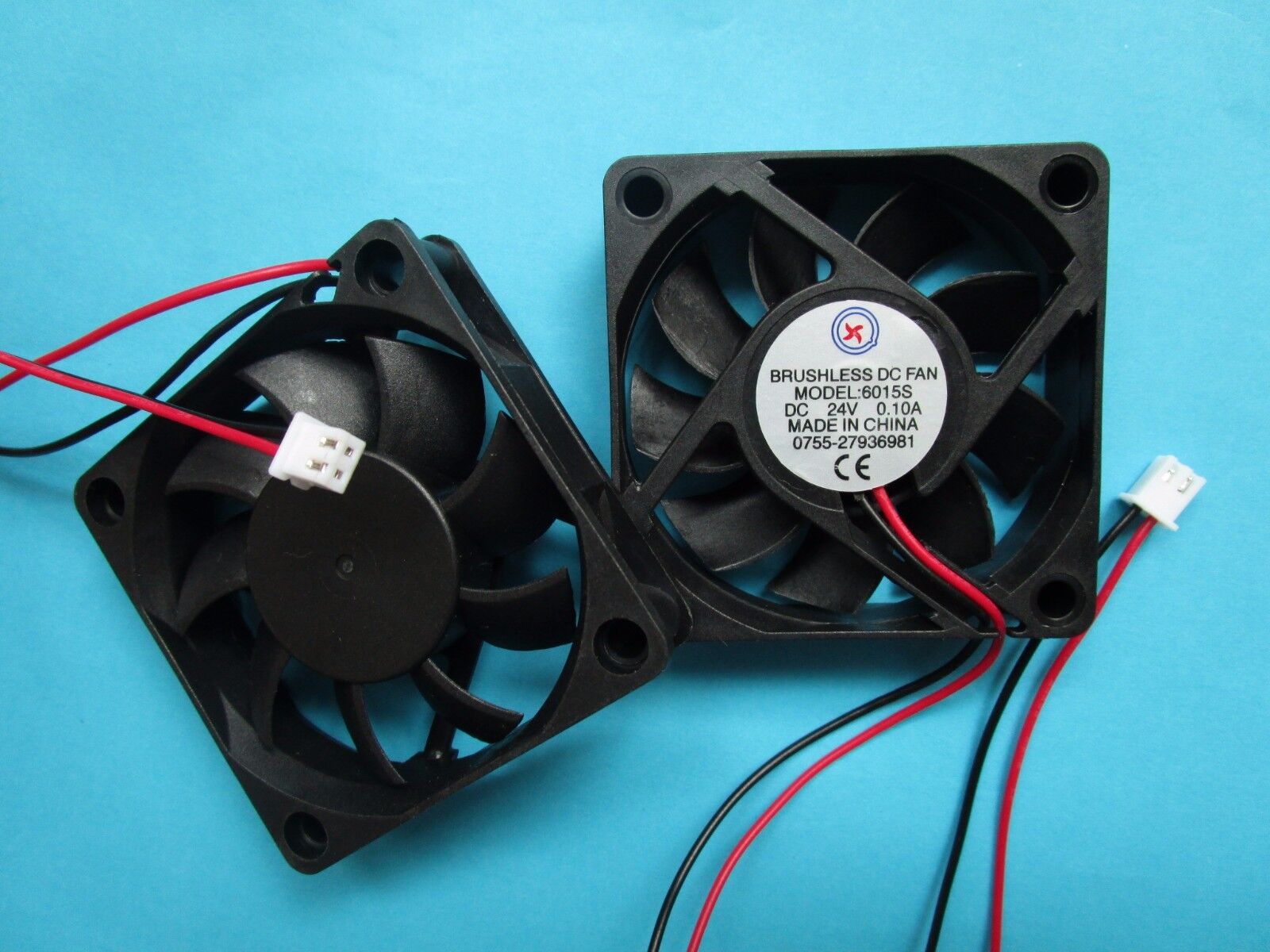 8 pcs Brushless DC Cooling Fan 24V 6015S 9 Blade 60x60x15mm Sleeve Bearing 2Wire