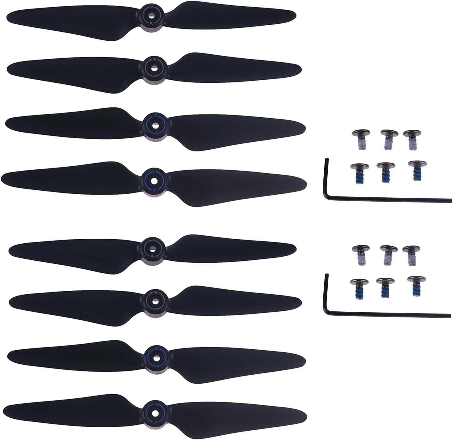 2 Sets 8 Pack Black F7 Propellers Compatible with Bwine F7 GB2 F7 SJRC F7S F7