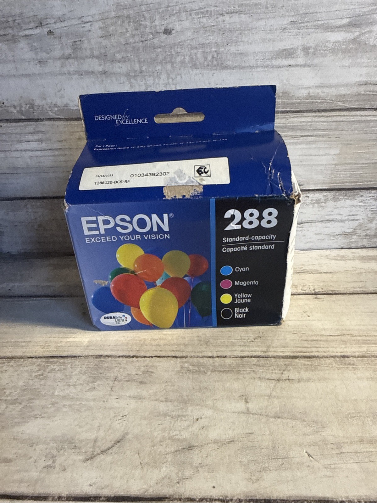 New Genuine Epson 288 Black Magenta Yellow Cyan Ink Cartridges Exp 12/2025